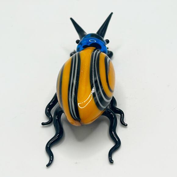 Vintage Hand Crafted Blown Mixed Glass Miniature Art Beetle Insect Sculpture NEW - Picture 4 of 6